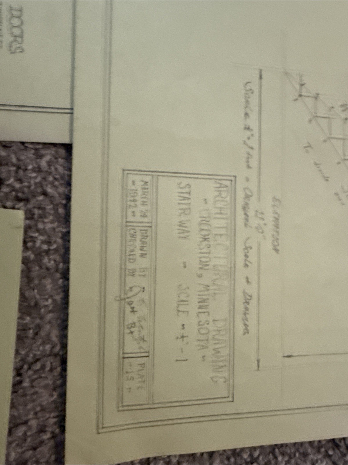 Architectural House Blueprints Plans Mid Century Modern Home 1941 MN 17 Pieces Z