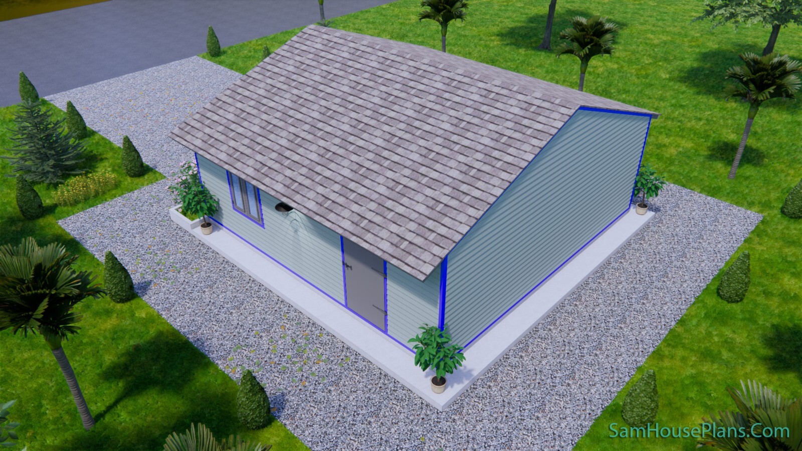 24×24 Feet 2 Cars Garage Shed Plan 7.3×7.3 Meter PDF Plans (A4 Hard Copy)