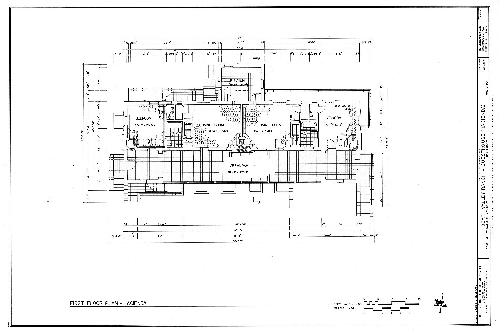 Southwestern style home, traditional adobe Hacienda, printed architectural plans