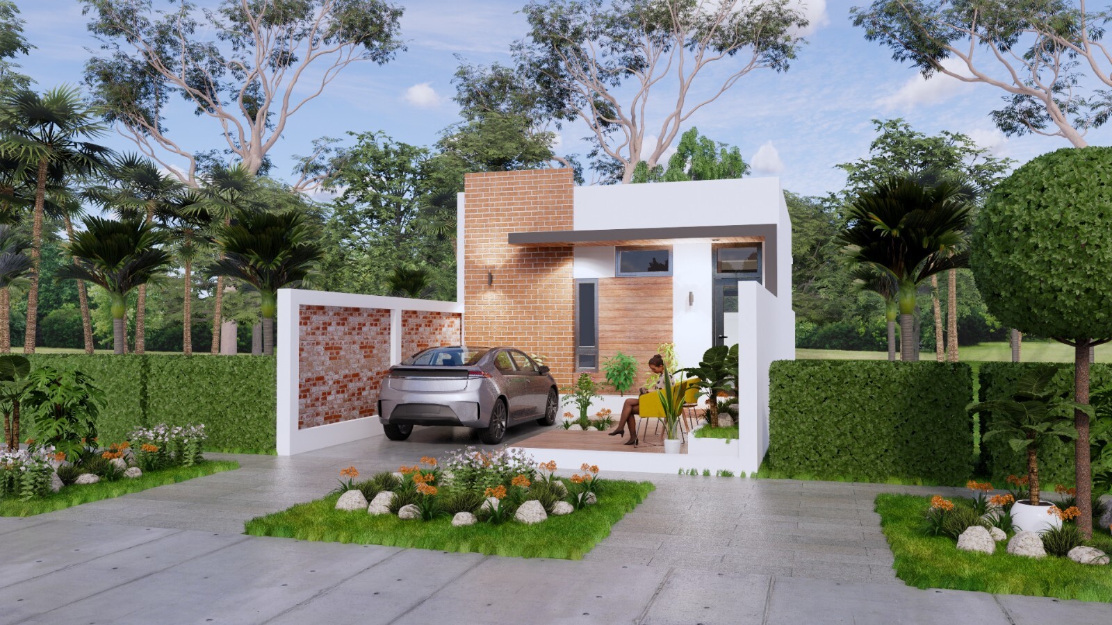 20×23 One Bedroom Small House Plan 6×7 Meter 1 Bath PDF Full Plan (A4 Hard Copy)