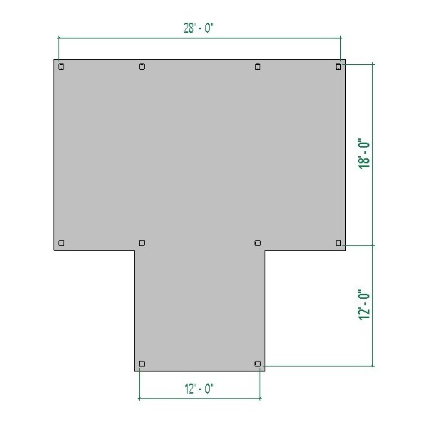 Outdoor Living Pavilion Plan-707 Sf Backyard Patio Designs