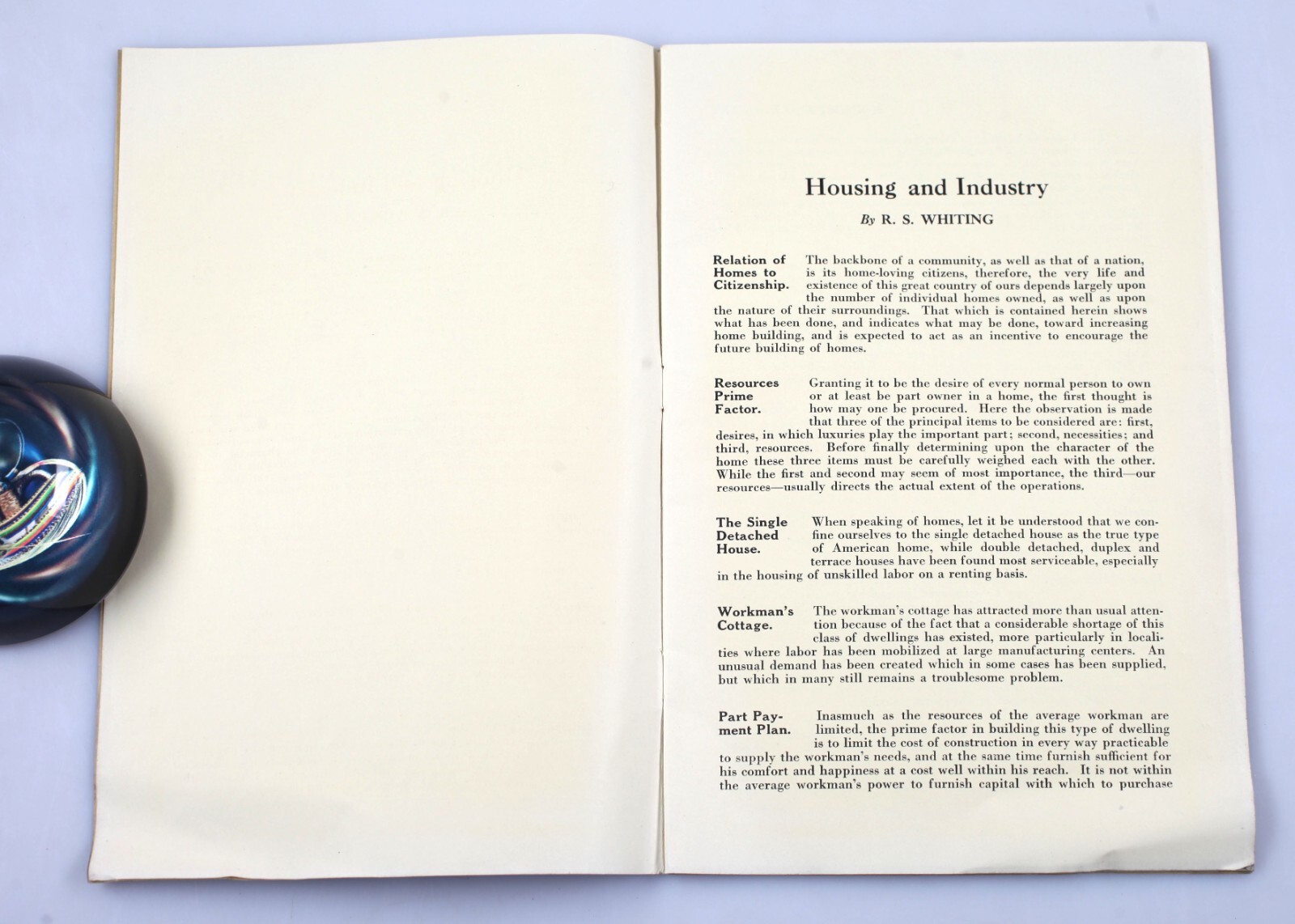 1918 Housing and Industry Booklet Planned Communities Firestone Park Akron Ohio
