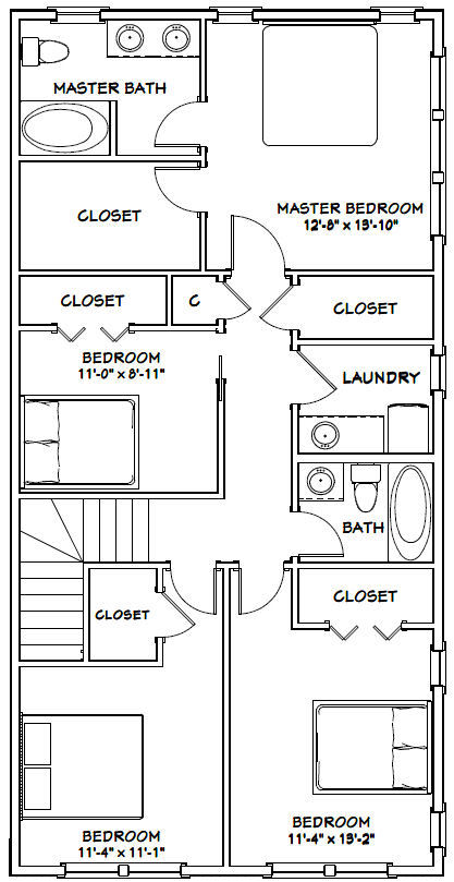 44×48 House with 1-RV Garage – PDF FloorPlan – 2,194 sqft – Model 2