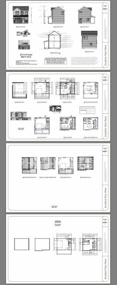 20×16 Tiny House — PDF Floor Plan — 292 sq ft — Model 2