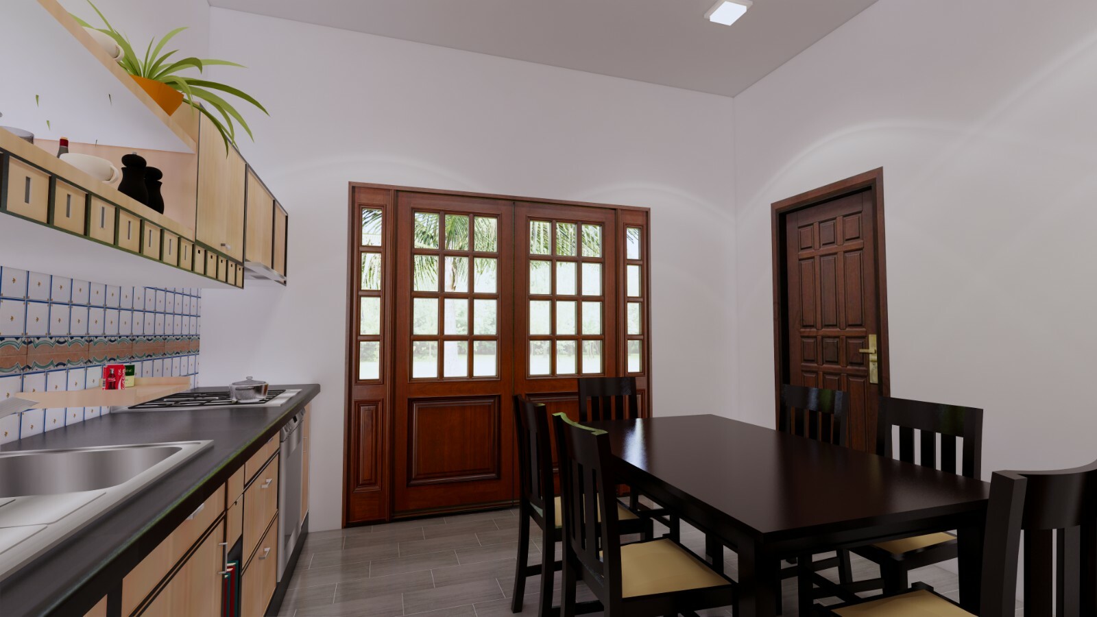 House Plan Drawing 12×11 Meter 39×36 Feet 3 Bedrooms PDF Plan (A4 Hard Copy)