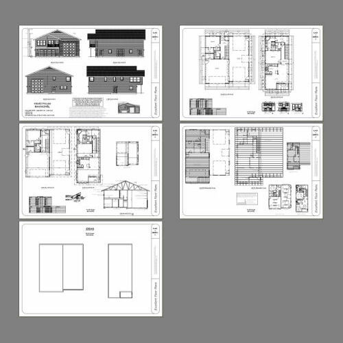 44×48 Apartment with 2-Car 1-RV Garage – PDF FloorPlan – 1,666 sqft – Model 5L