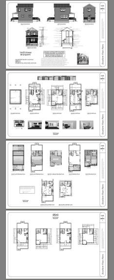 16×20 Tiny House — 586 sq ft — PDF FloorPlan — Model 9C