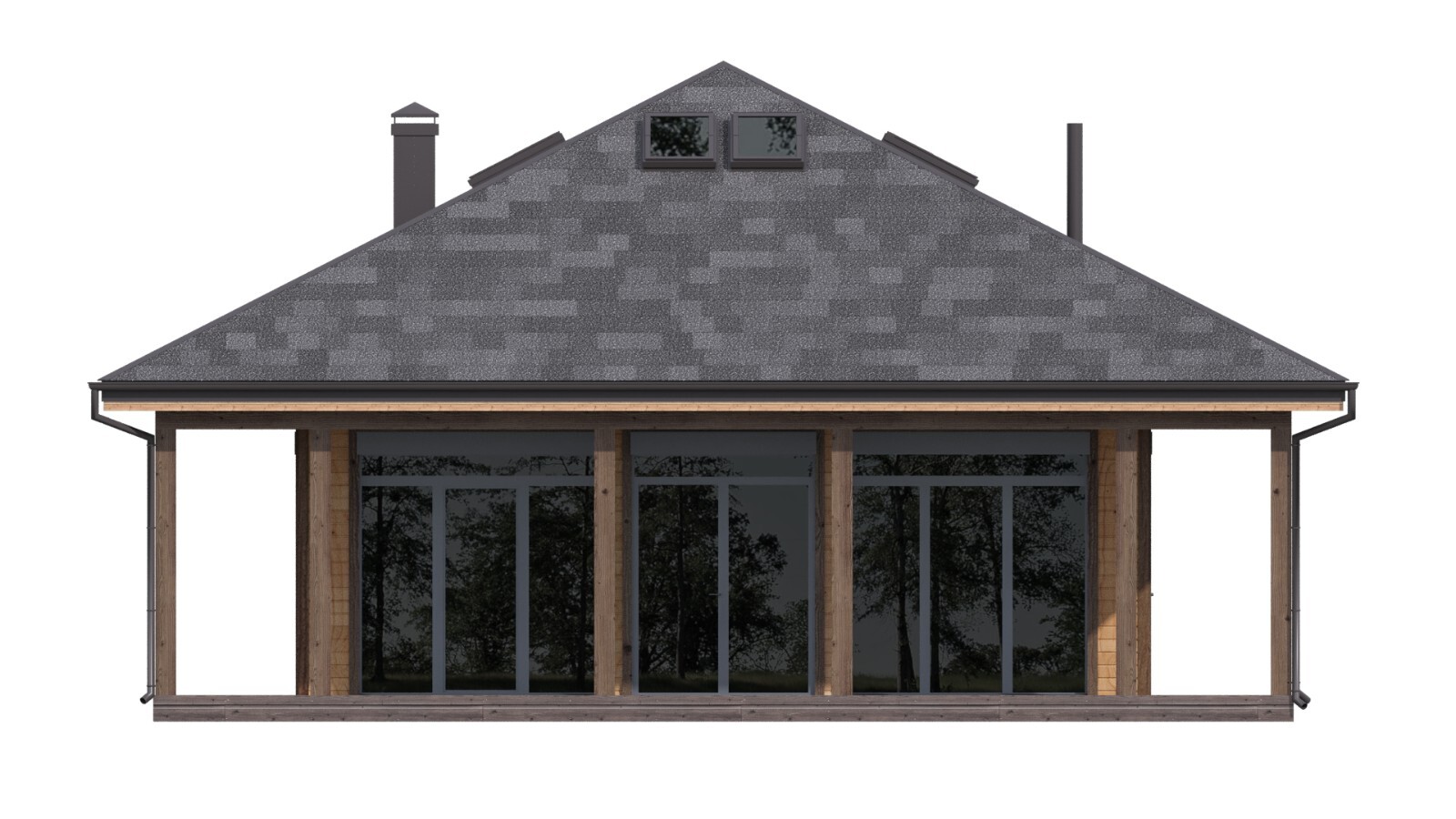Charming Home 3 Bed, 1 Bath, 729SF Architectural Build Plans PDF Download