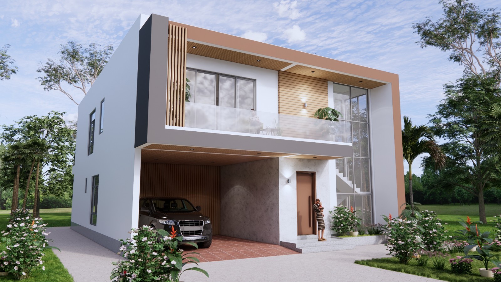 36×49 Feet House Plan 11×15 Meter 5 Bed 7 Bath Slab Roof CAD, PDF, &A4 Hard Copy