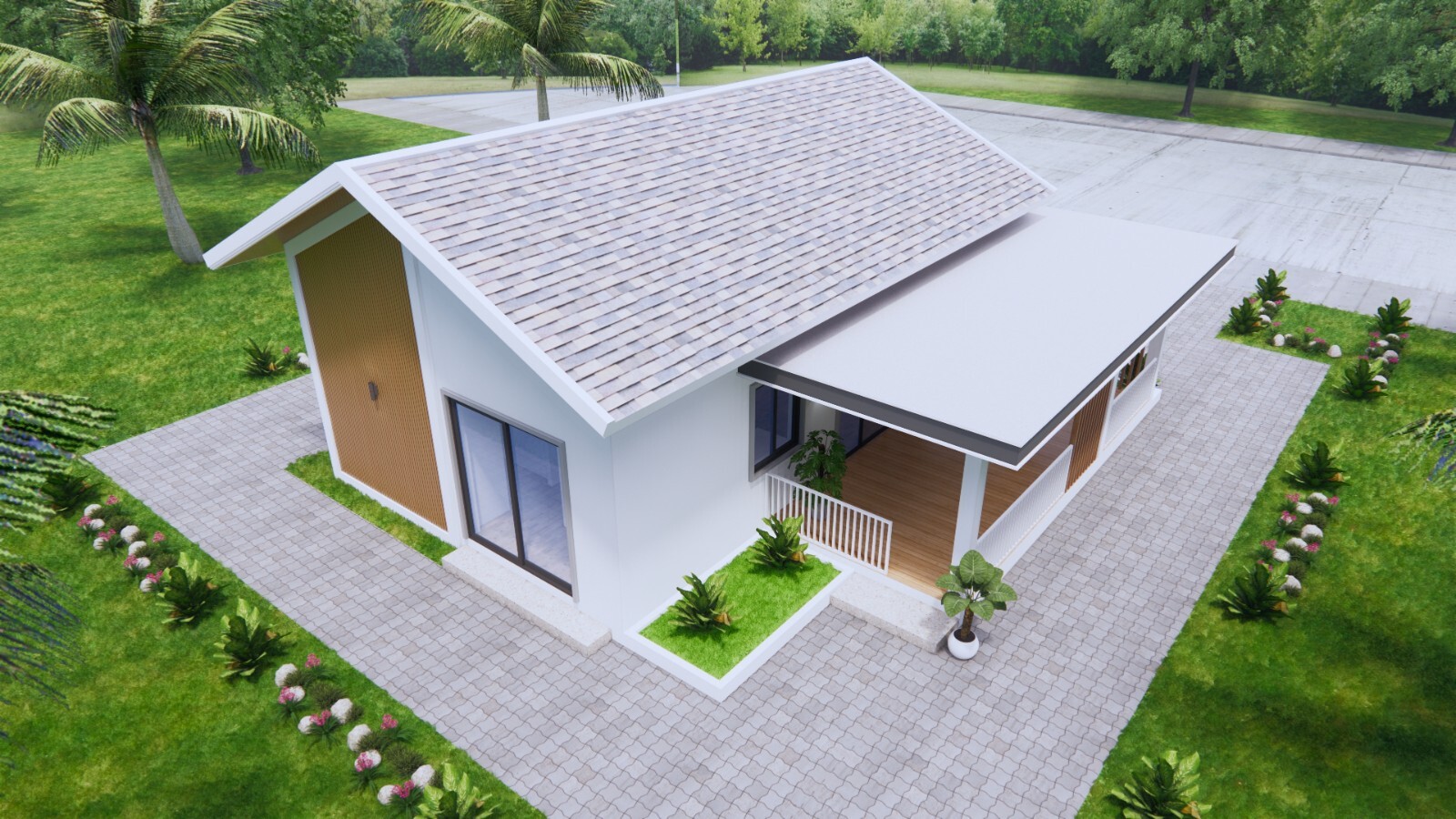 20×30 Small House Plan 6×9 Meter 2 Bed 1 Bath Gable Roof (PDF &A4 Hard Copy)