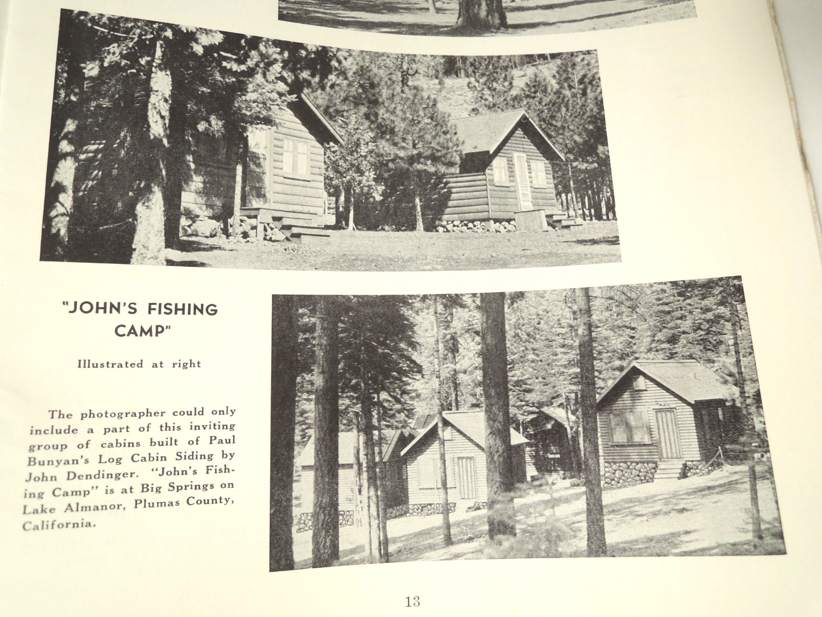 Paul Bunyan’s Log Cabin Booklet Red River Lumber 40 pp. 1937 [Acceptable]