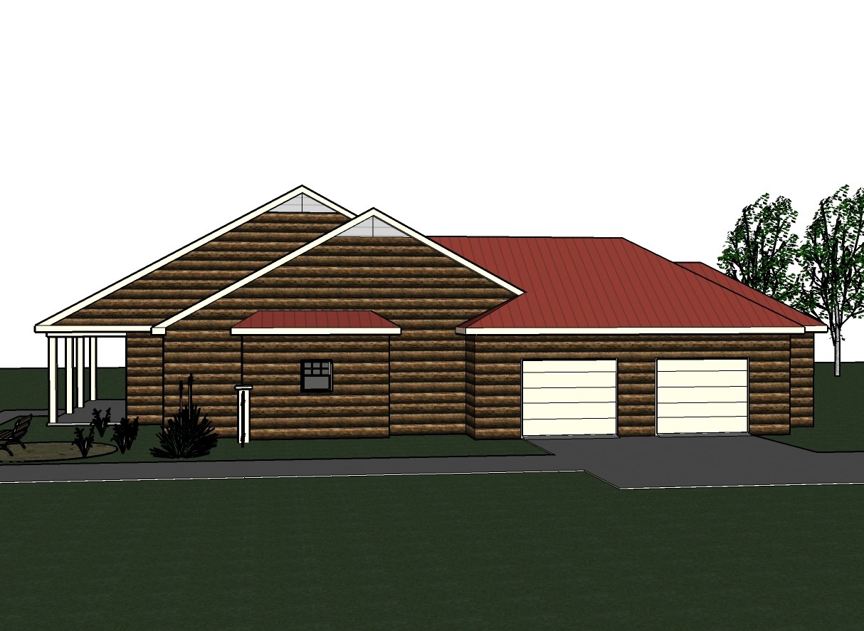 Abbigale 2161G 4 LOG home, house plan 4 beds, 2.5 baths PDF