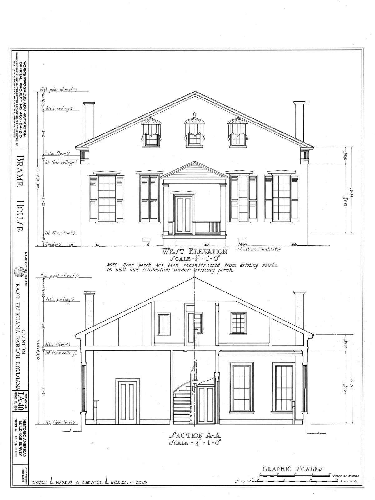 Architectural House Plans, Southern Style Antebellum country home w/ cottage