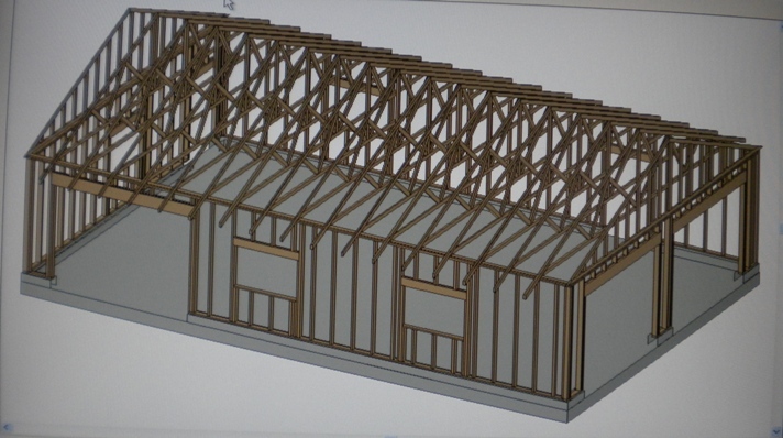 PERMIT READY 24′ X 36′ GARAGE PLAN DRAWN TO SCALE BLUEPRINTS AND MATERIALS LIST