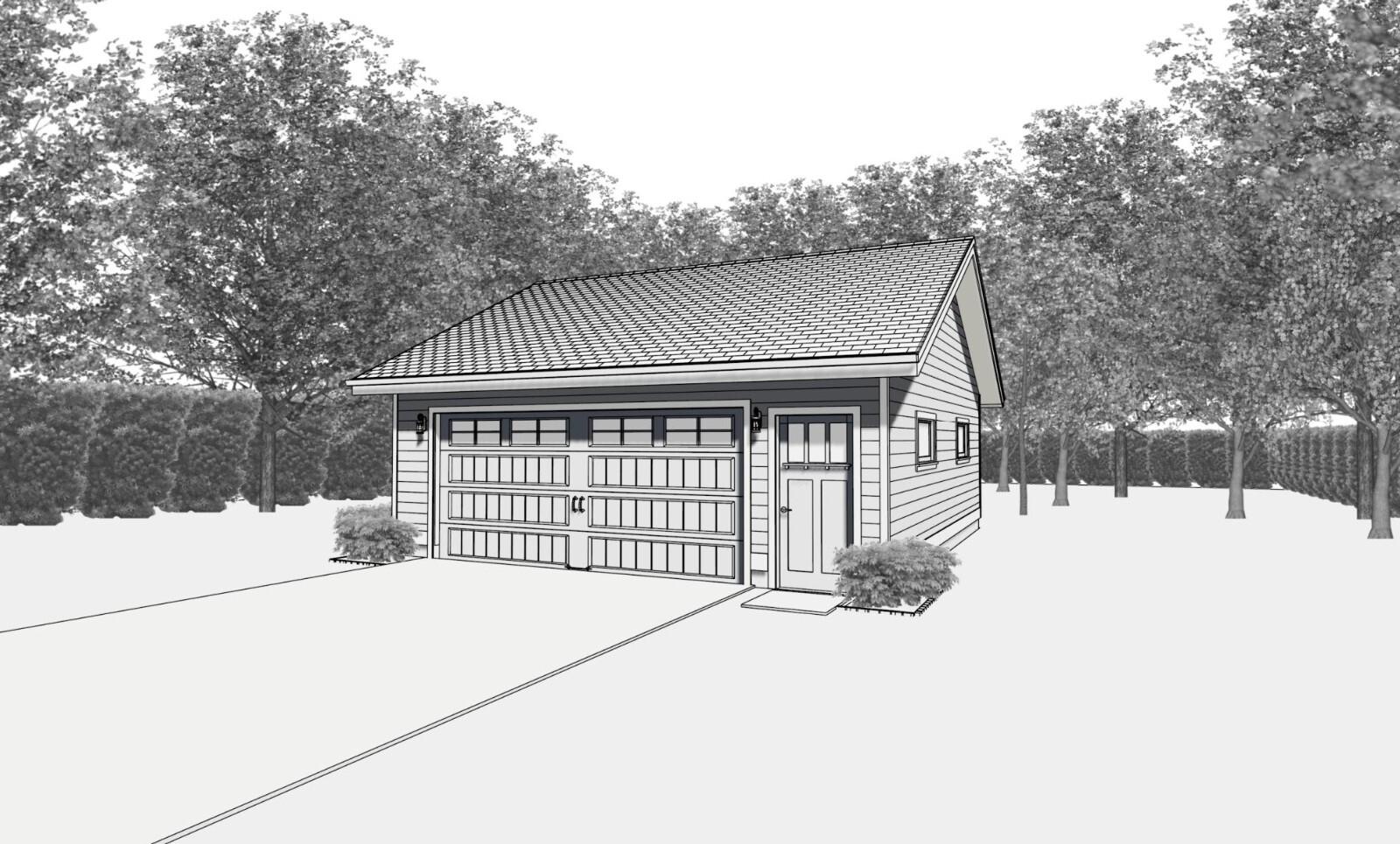 Double Car / 2 Car Garage Plan / Architectural Blueprints – 24 x 26