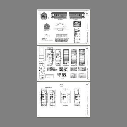 14×32 Tiny House — 447 sq ft — PDF FloorPlan — Model 1N