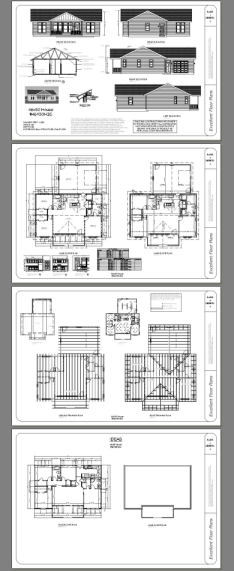 46×30 House — 3 Bedroom 2 Bath — PDF Floor Plan — 1,338 sq ft — Model 2C