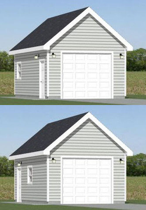 14×24 1-Car Garage — 336 sq ft — PDF Floor Plan — Model 7