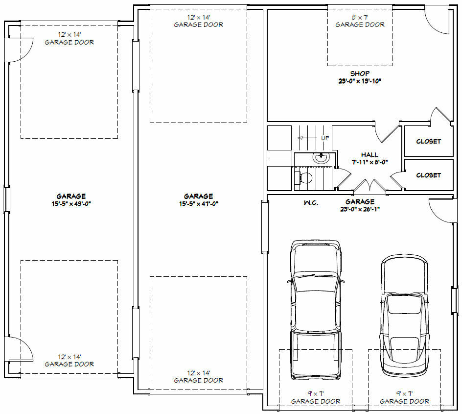 56×50 Apartment – 2-RV – 3 Br 2.5 Ba – PDF FloorPlan – 1,703 sqft – Model 1B