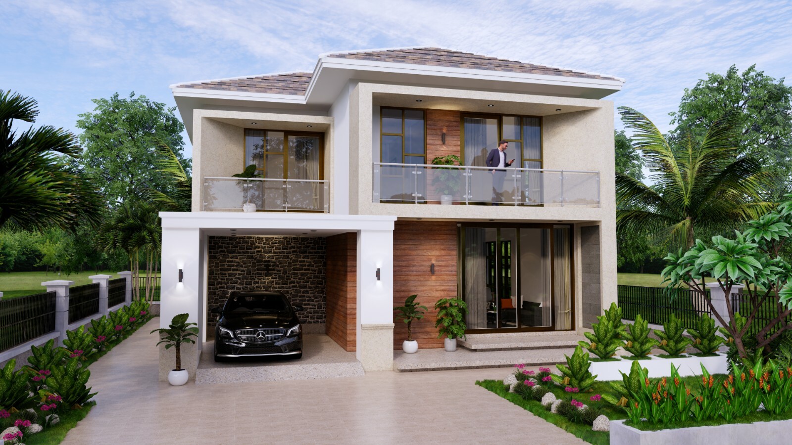 31×36 House Design Plan 9.5×11 M with 3 Bedrooms PDF Full Plans (A4 Hard Copy)