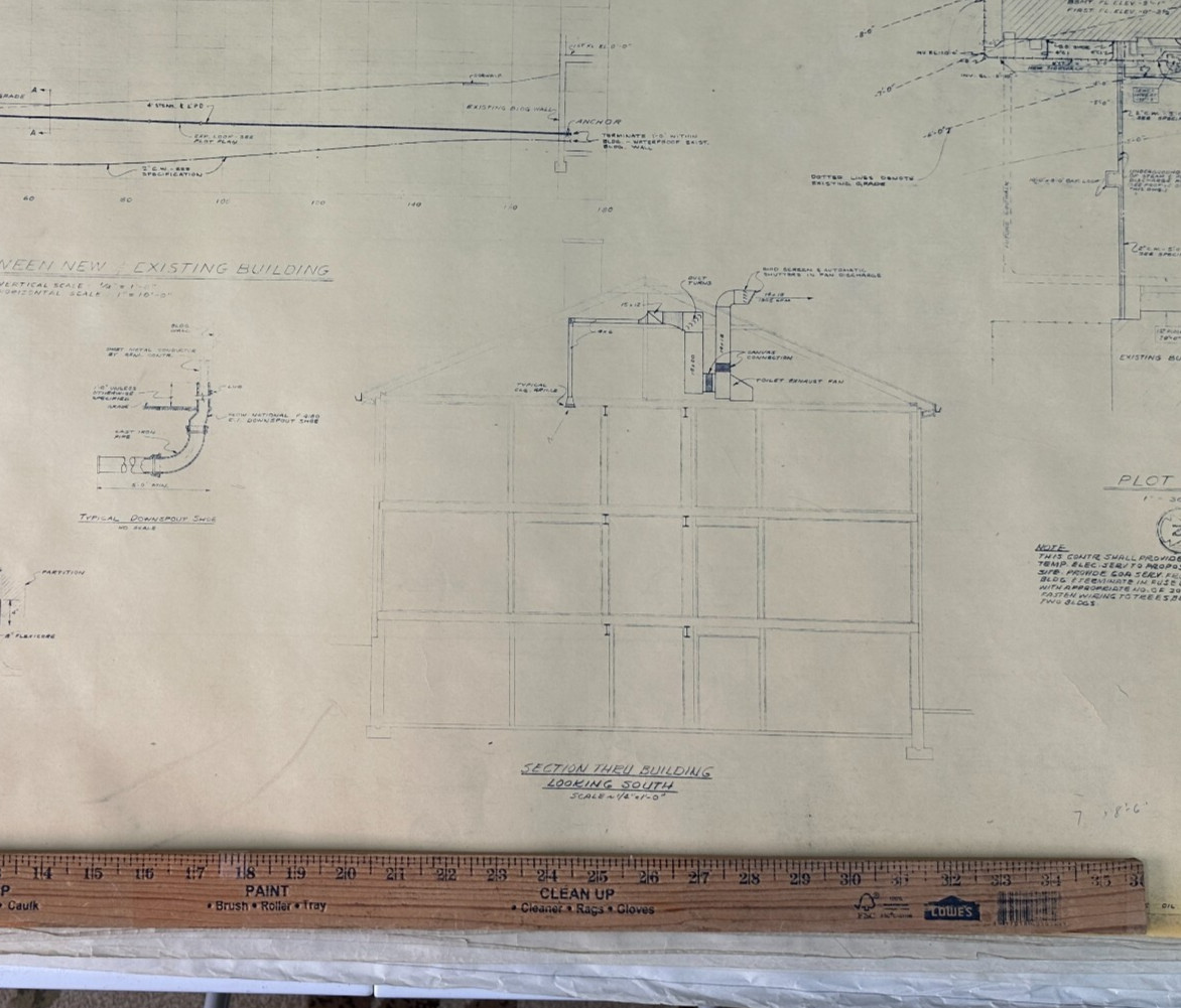 RARE Blueprints of Magnus Farm Historic Farm Rest Home Arlington Heights, IL VTG
