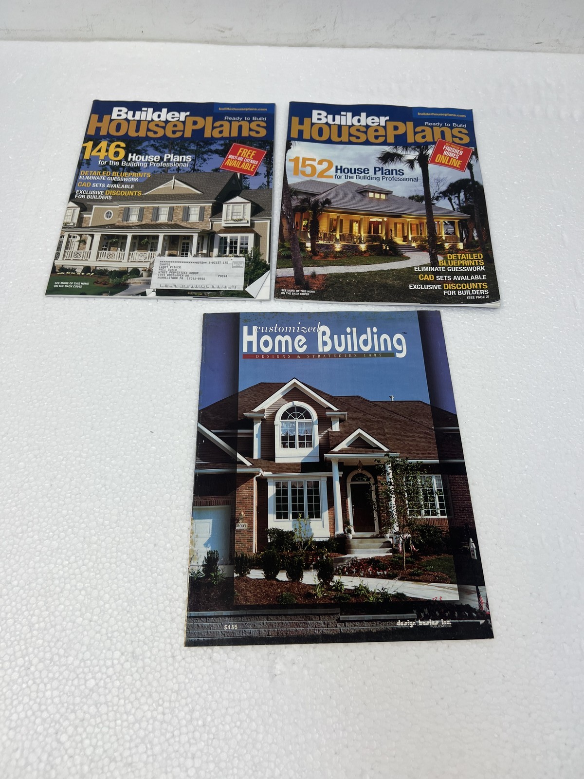 Vintage Home House Plans Magazines Lot x10 Blueprints Architectural Design Books