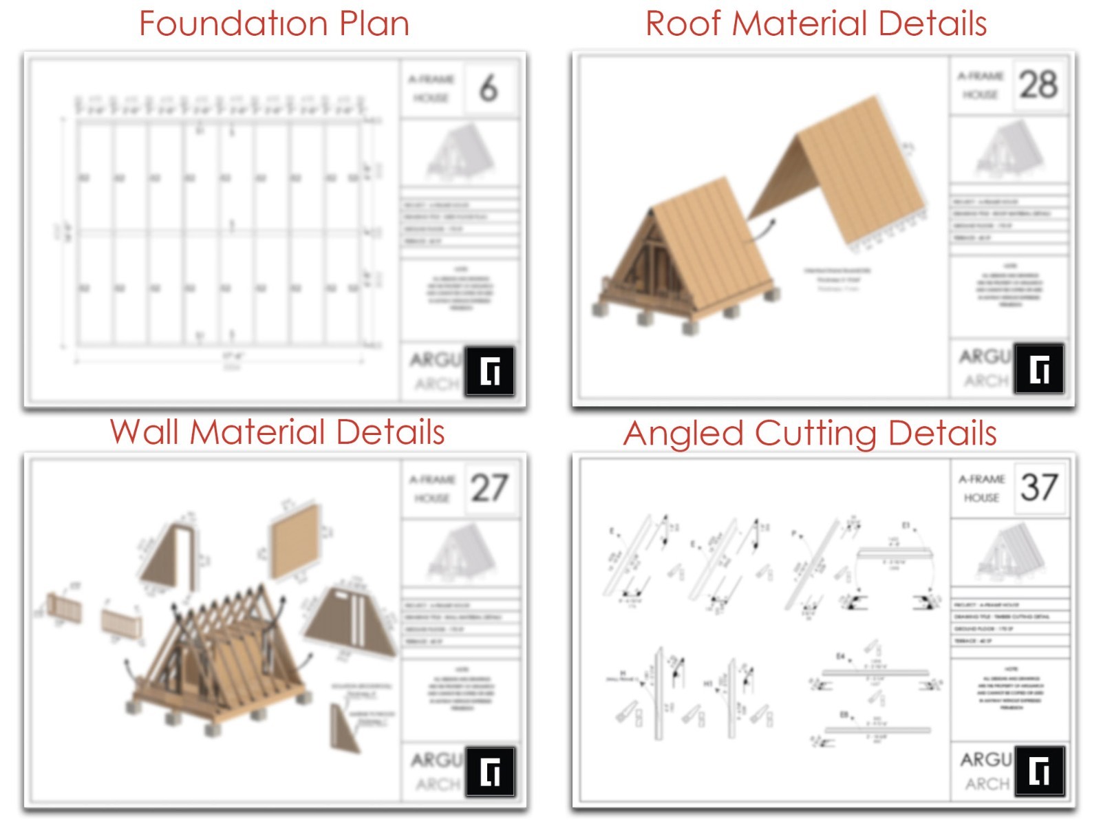 210 Sq Ft A Frame Cabin Plans House Plans Blueprints
