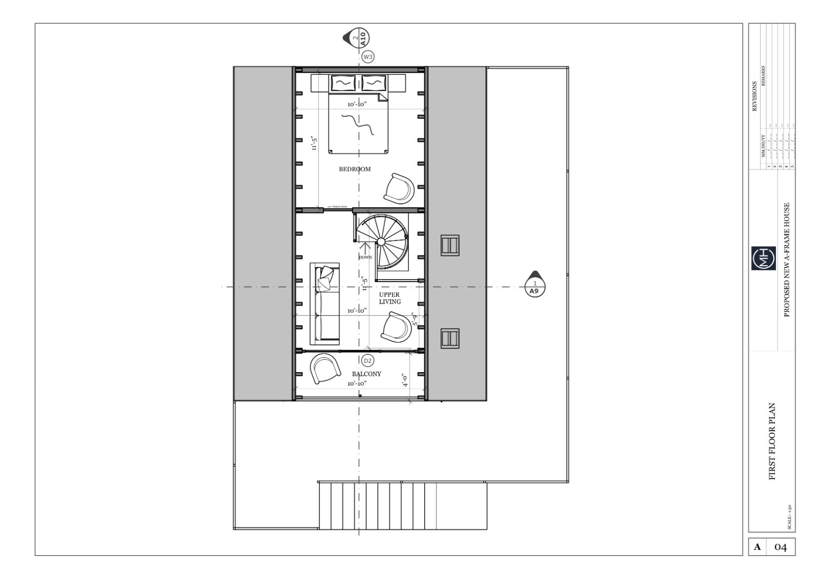 Modern A-Frame Cabin House Plan With AutoCAD File And PDF For Blueprint Plans
