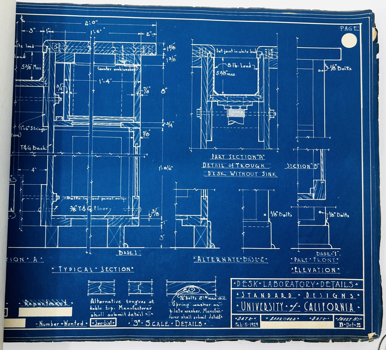 1929 Standard Designs of Furniture & Equipment For The University of California