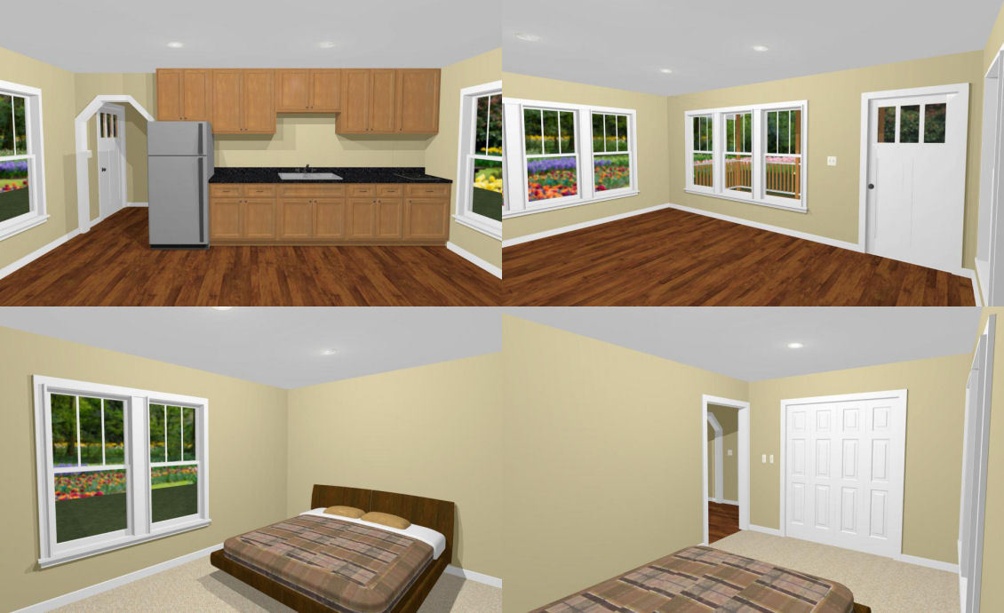 18×30 Tiny House — 540 sq ft — PDF Floor Plan – Model 5A