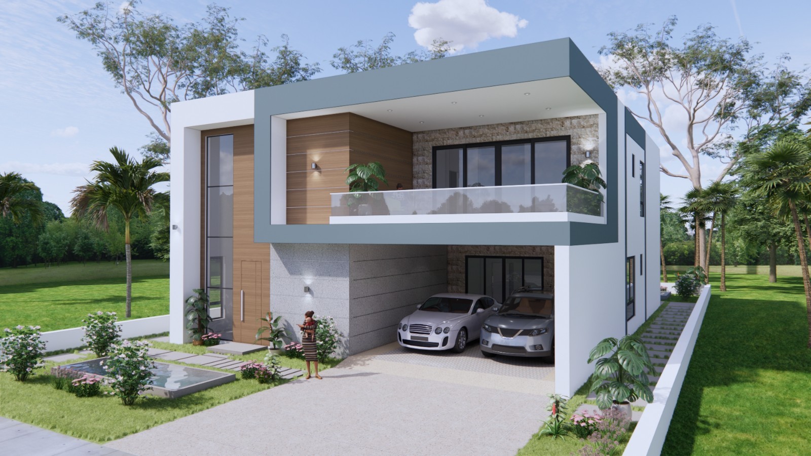 39×56 Feet House Plans 3d 12×17 Meter 5 Beds 7 Baths A4 Printed PDF & CAD Plan