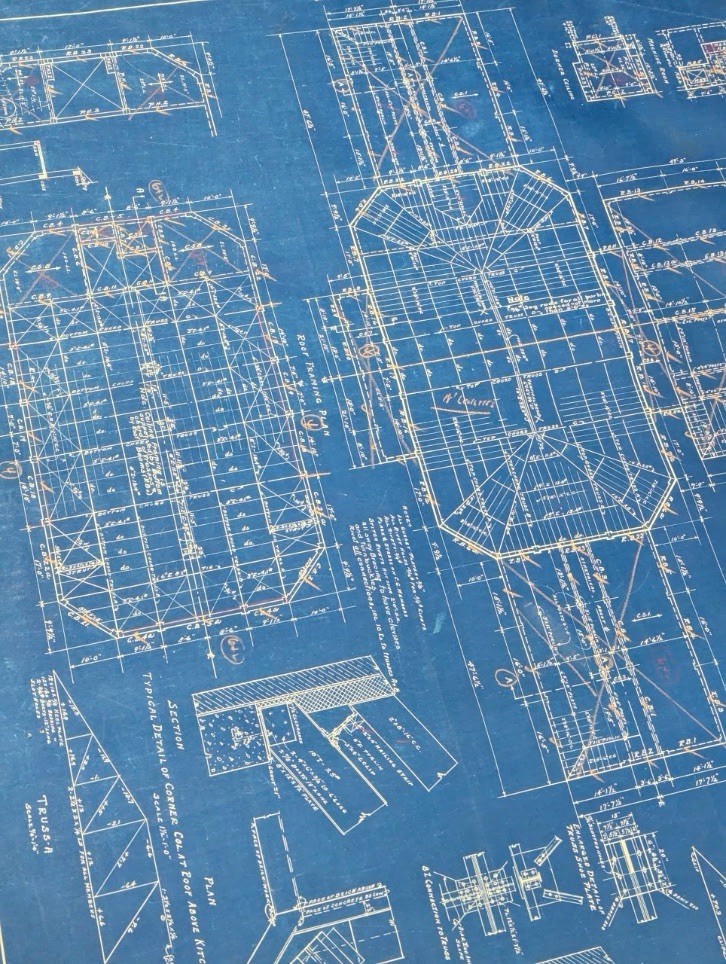 1931 Antique Historic St Elizabeths Insane Asylum Blueprint 42x33in