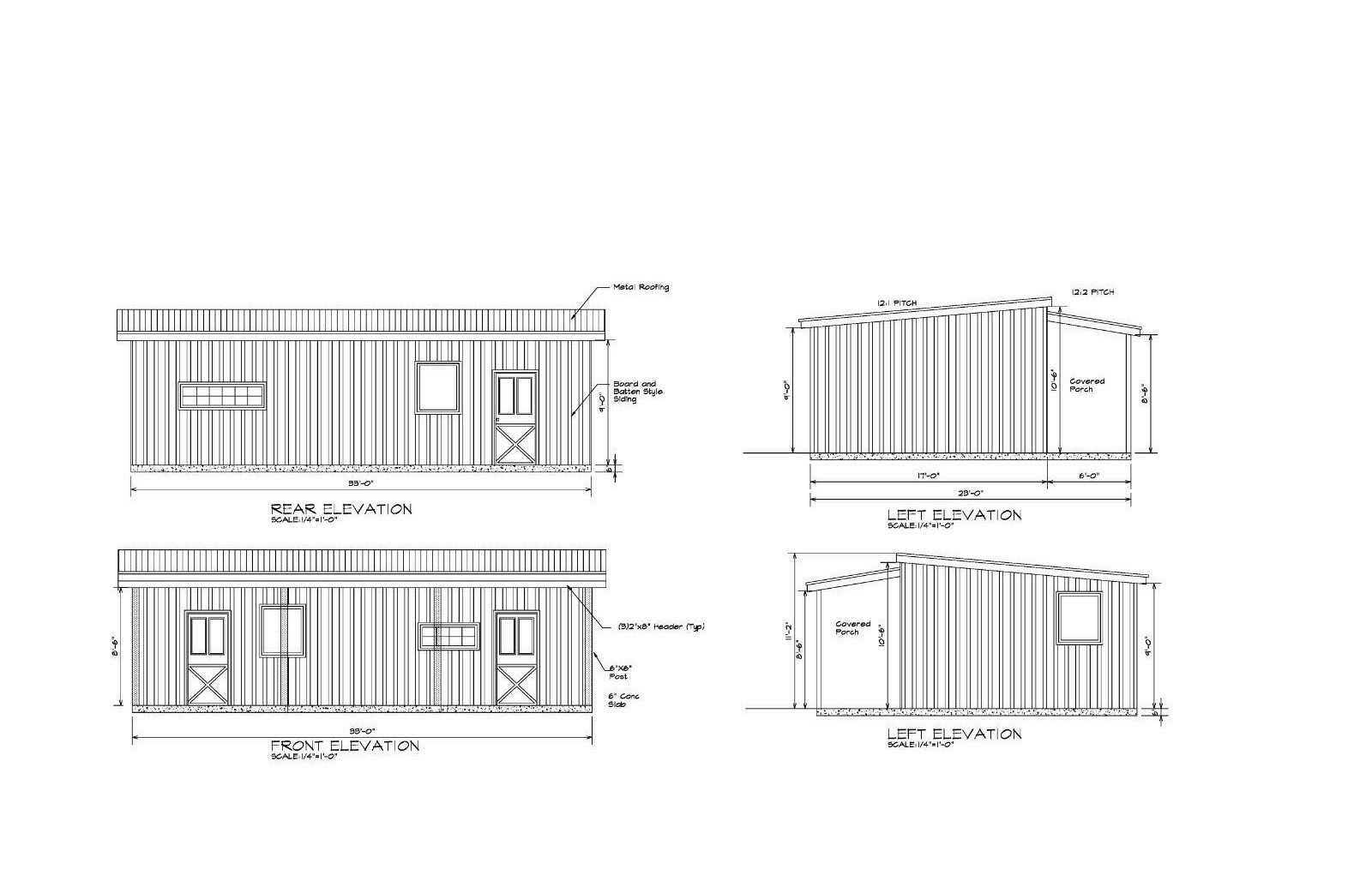 17’X33′ ROW SHED 33’X17′ ROW STYLE SHED PLAN 19-1733-SH-ROW-7