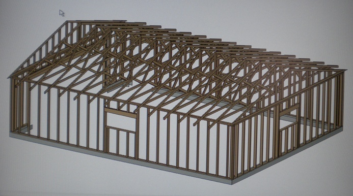 PERMIT READY 24′ X 30′ GARAGE PLAN DRAWN TO SCALE BLUEPRINTS AND MATERIALS LIST