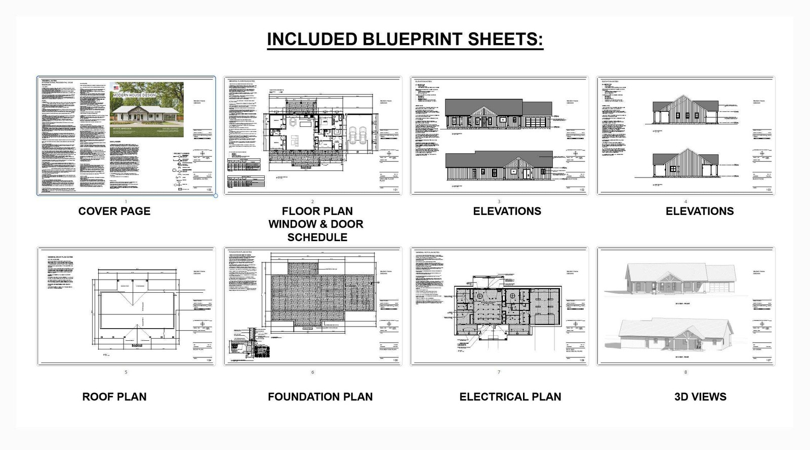 Harvest Farmstead Modern House Open Plan Design 84 x 30 – 3 Bed 2.5 Bath 2 Car –