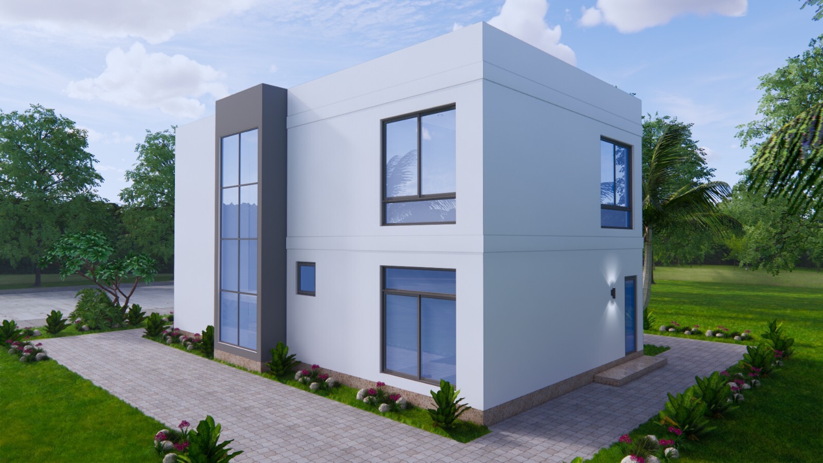 23×39 Feet House Design Plans 7×12 Meter 5 Beds 3 Baths Shed Roof (A4 Hard Copy)