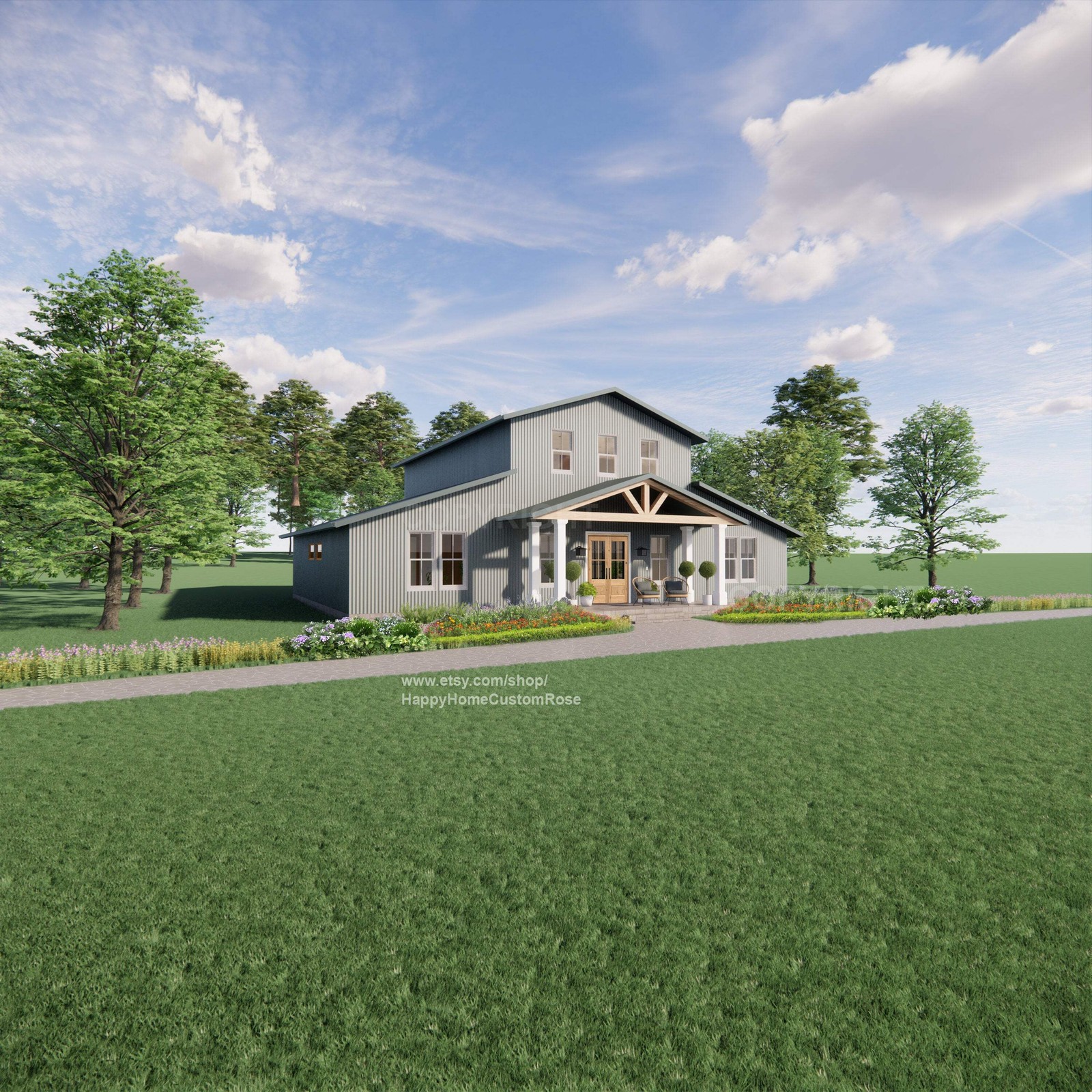 Hayloft Haven Two Story Monitor Style Barndominium House Plans – Open Plan Desig
