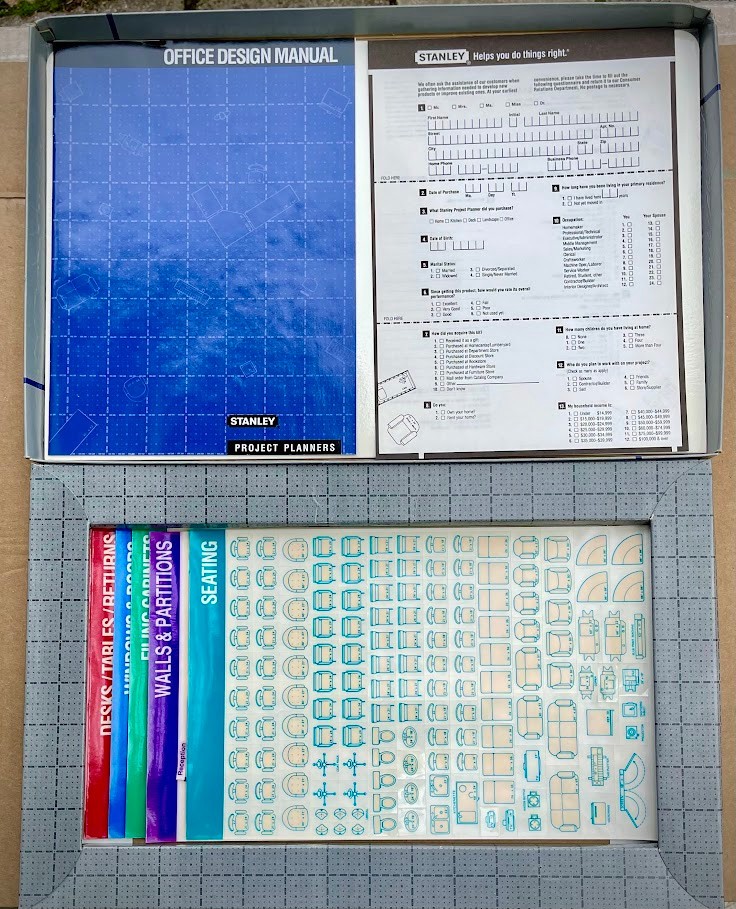 Stanley Project Planners Office Designer Scale Gridboard 1988 90-368