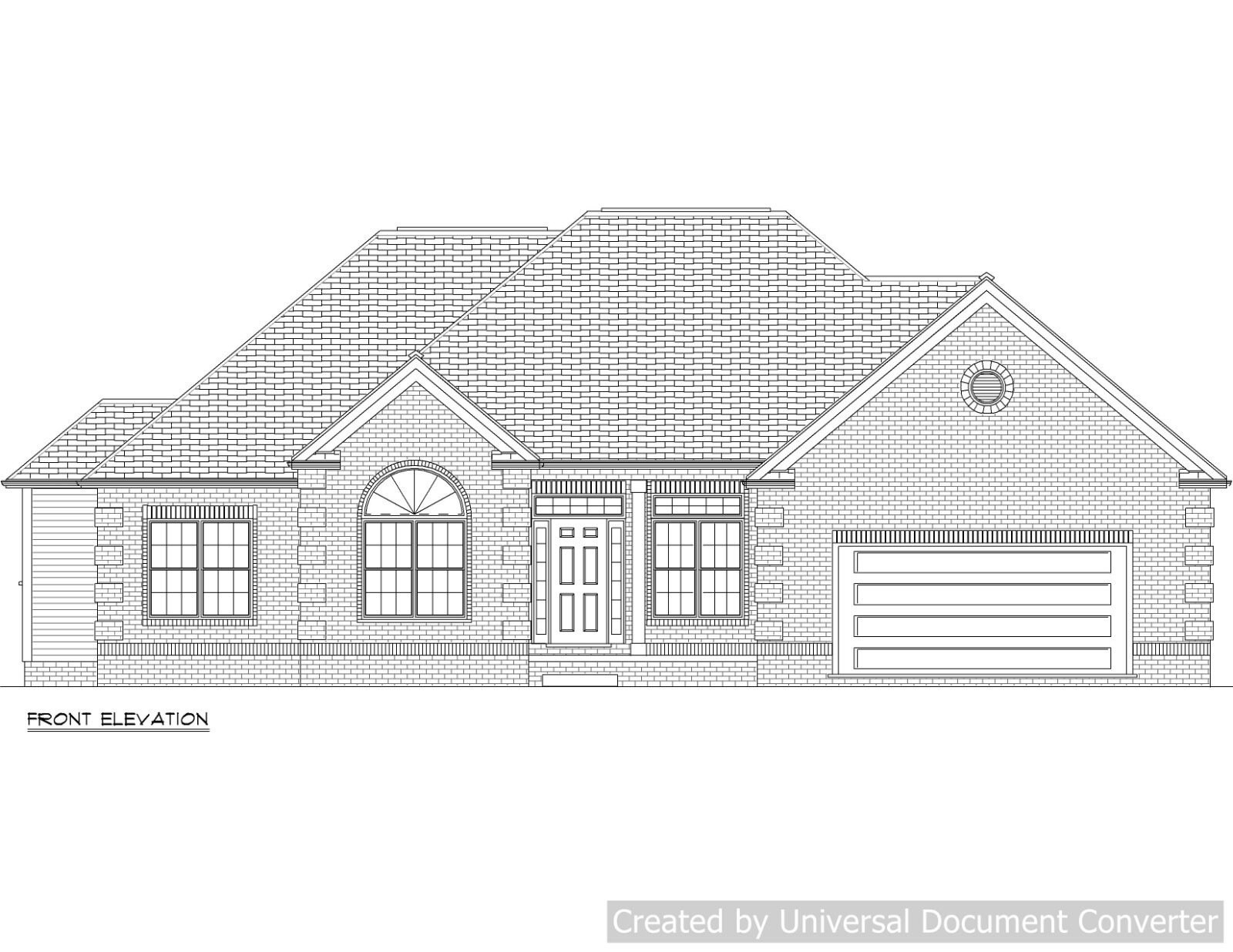 Full Set of single story 3 bedroom house plans 2,145 sq ft