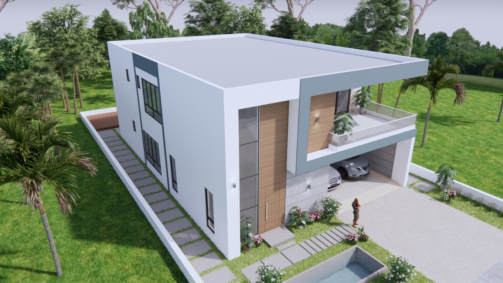 39×56 Feet House Plans 3d 12×17 Meter 5 Beds 7 Baths A4 Printed PDF & CAD Plan