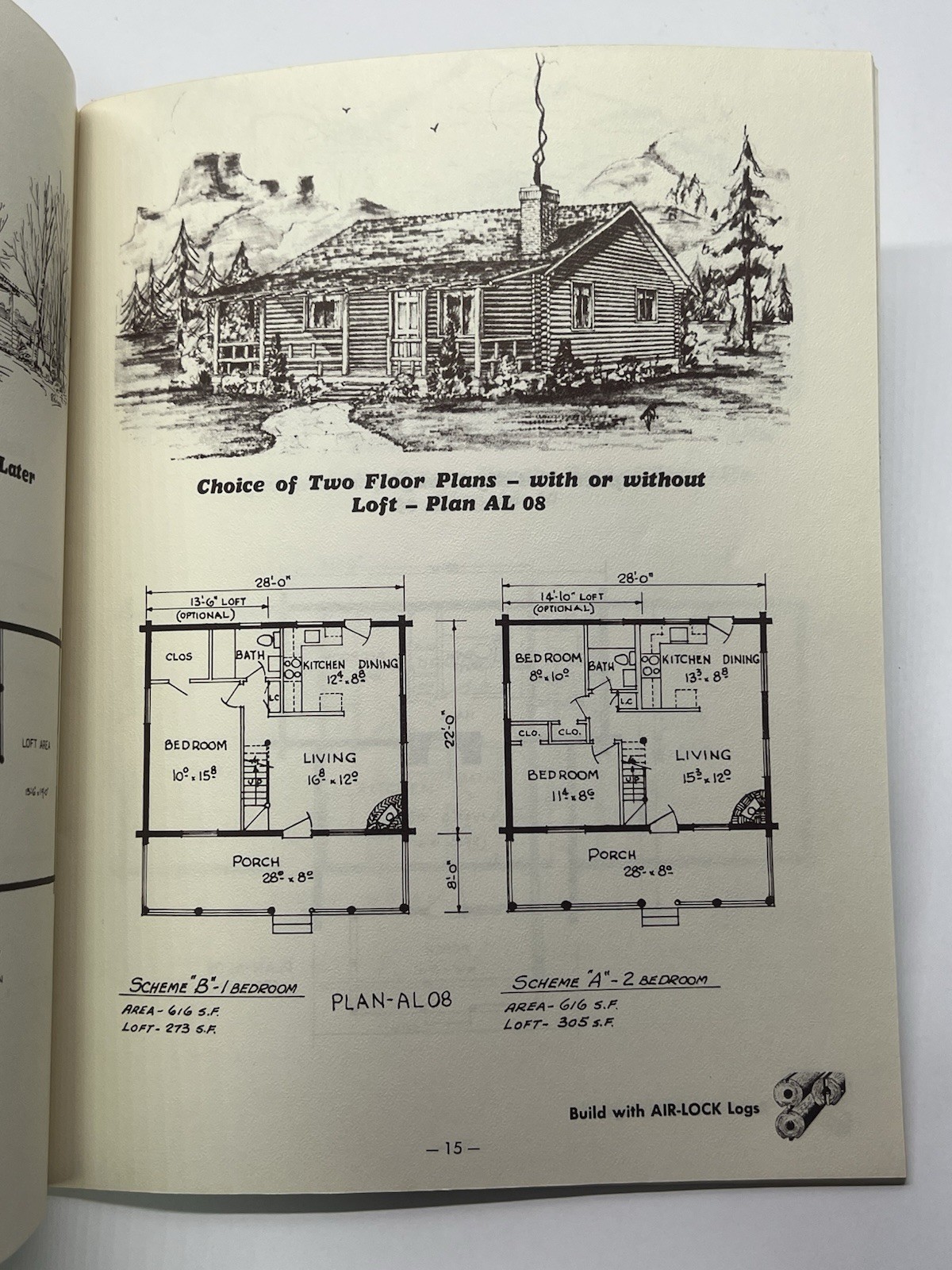 Log Cabins: Fifty-Five Plans / Designs Air-Lock Log Company