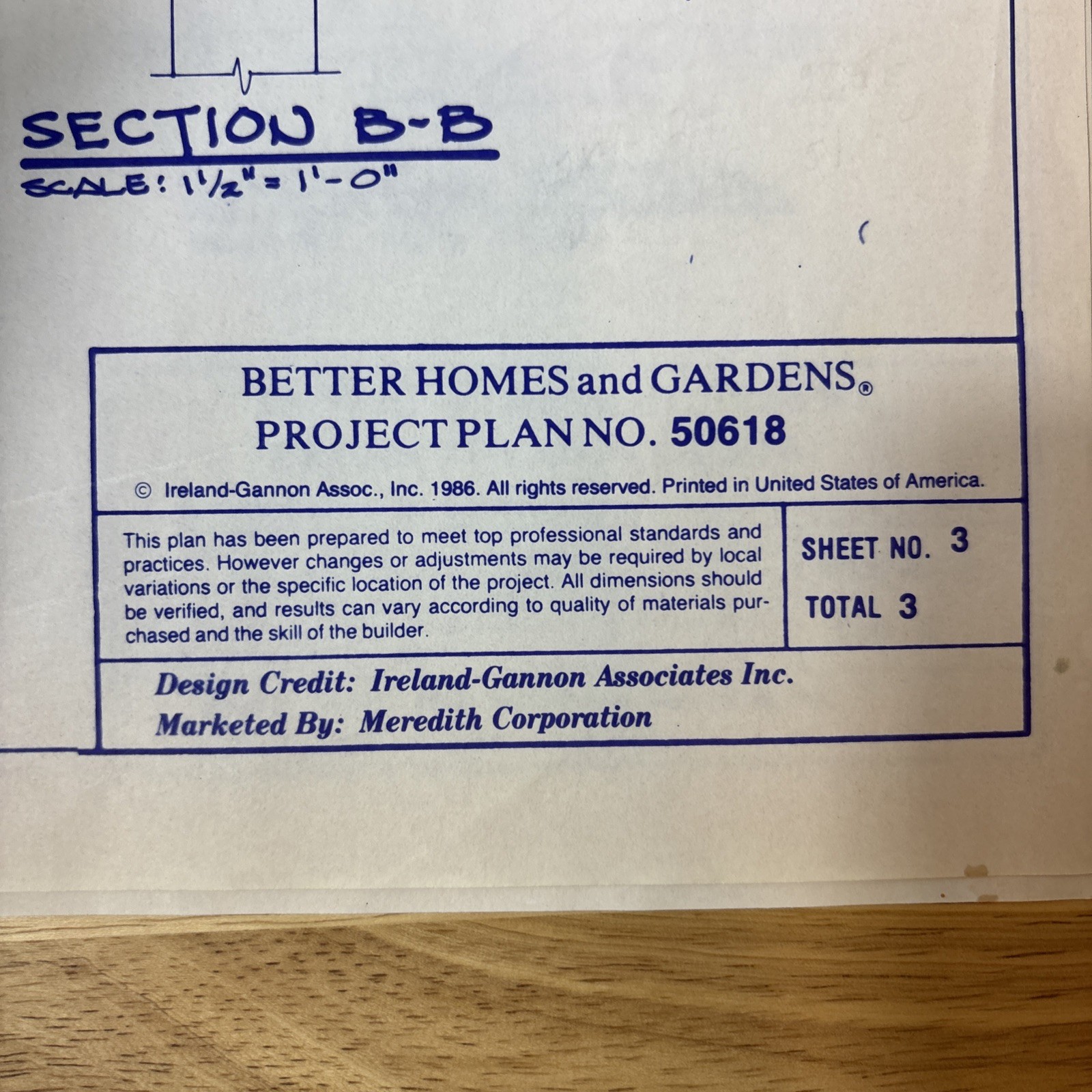 Better Homes & Gardens Project Plan No 50618 Design Ireland-Gannon Prints 1986
