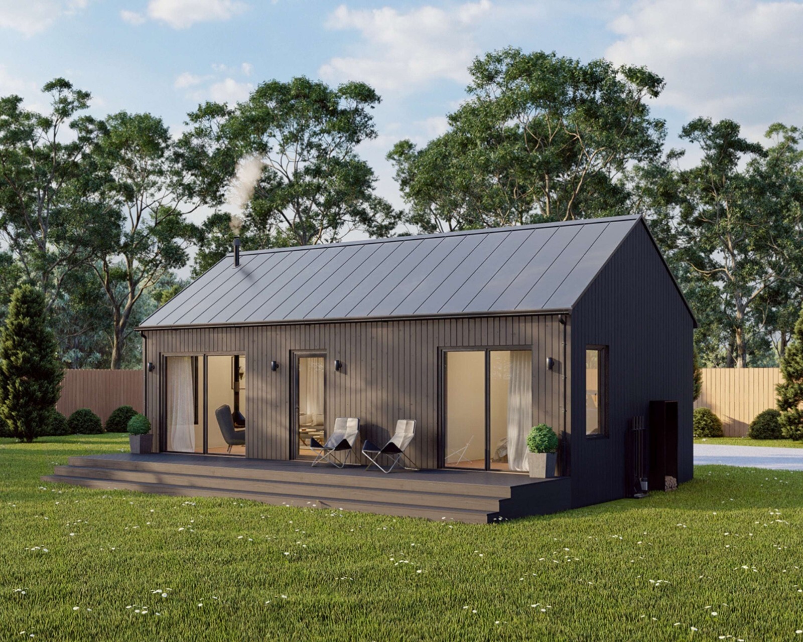 Modern Cabin House, 16′ x 32′, 512 Sq Ft, Tiny House, Architectural Plans