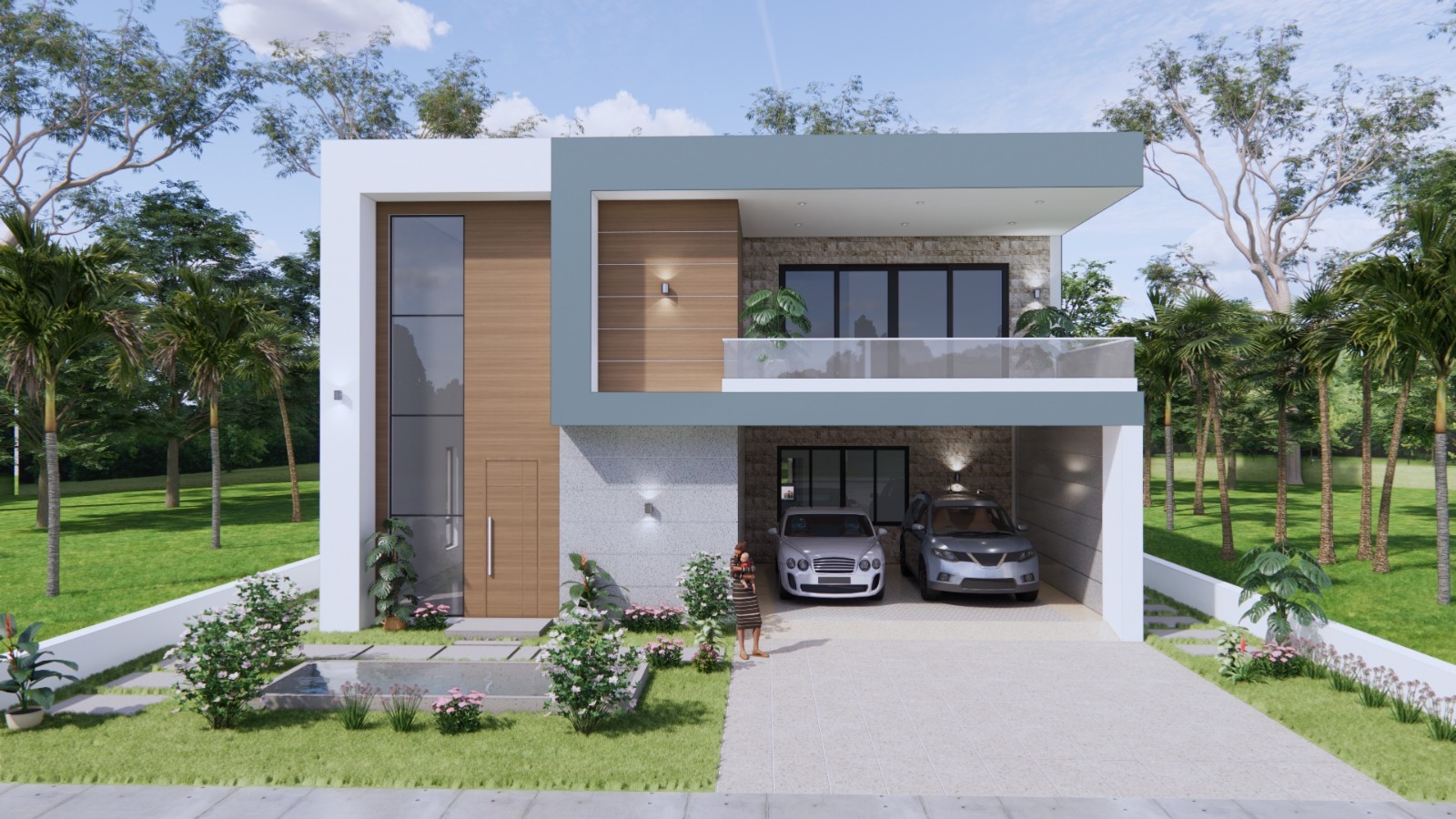 39×56 Feet House Plans 3d 12×17 Meter 5 Beds 7 Baths A4 Printed PDF & CAD Plan