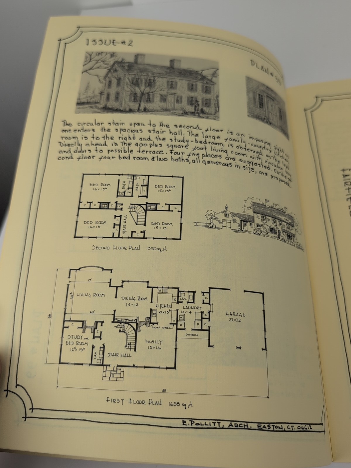 Old Cape Cod Houses and Other Colonials 24 Plans Blueprints by Evan Pollitt PB