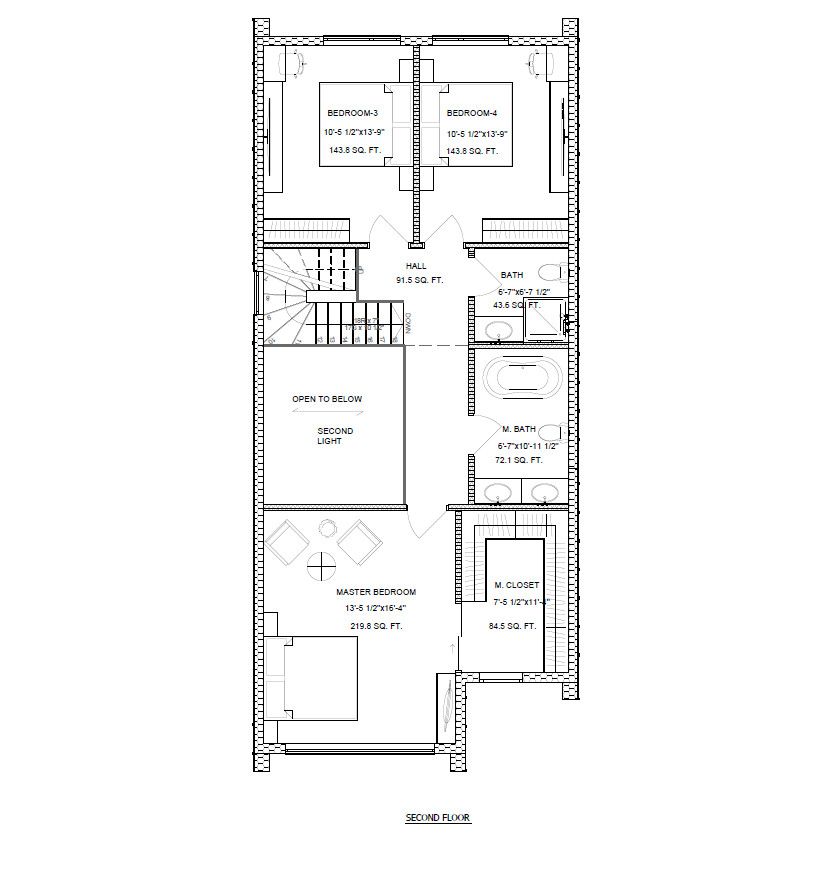 40’x52′ 2-Story, 4 Bed, 3-Bath Cozy Barnhouse Architectural Plans PDF Download.