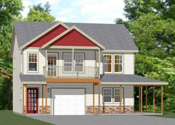 30×24 House — 1 Bedroom 1.5 Bath — 1,029 sq ft — PDF Floor Plan — Model 7
