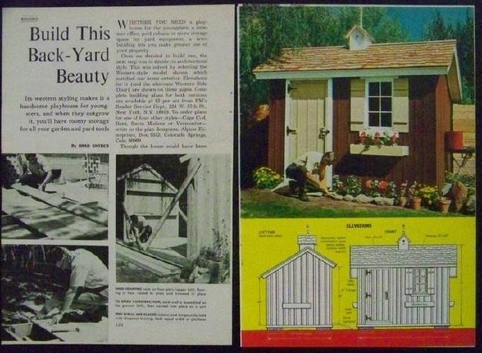 7×10 Playhouse / Garden Tool Shed How-To Design PLANS