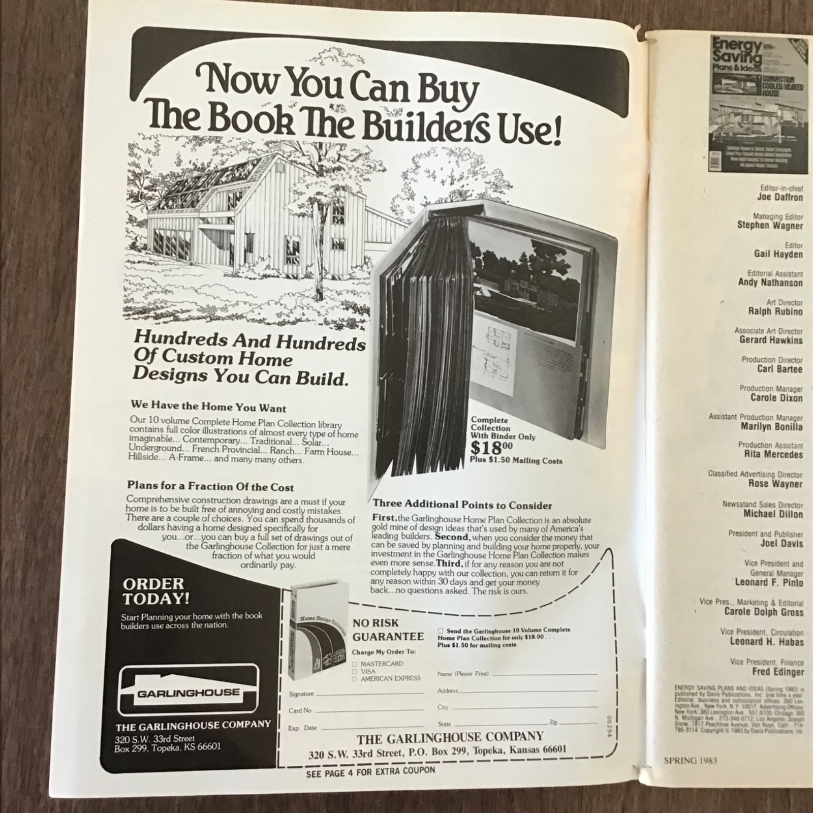 1983 Vtg Contemporary Home Floor Plans HOUSE Book SEE INDEX Solar Energy Saving
