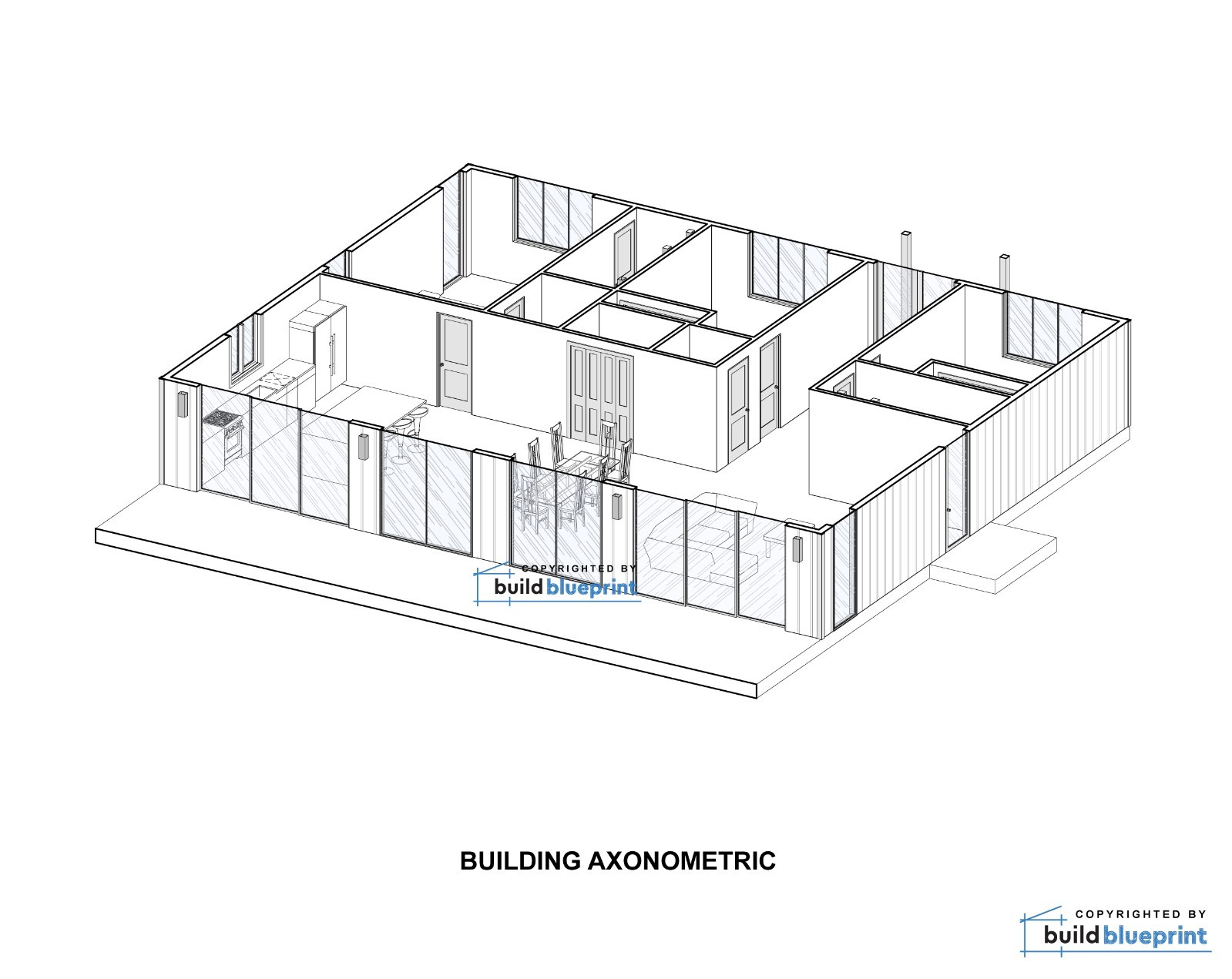 40×50 Lean Modern Cottage Custom Architectural Plans 2000SF – PDF Download